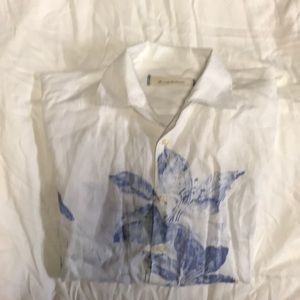 Tommy Bahama long sleeve linen print shirt
